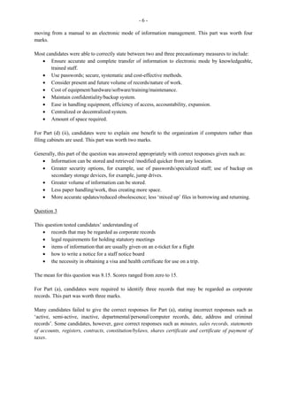 CARIBBEAN EXAMINATIONS COUNCIL
REPORT ON CANDIDATES’ WORK IN THE
CARIBBEAN SECONDARY EDUCATION CERTIFICATEÒ EXAMINATION
JANUARY 2013
OFFICE ADMINISTRATION
GENERAL PROFICIENCY EXAMINATION
Copyright © 2013 Caribbean Examinations Council
St Michael, Barbados
All rights reserved.
 