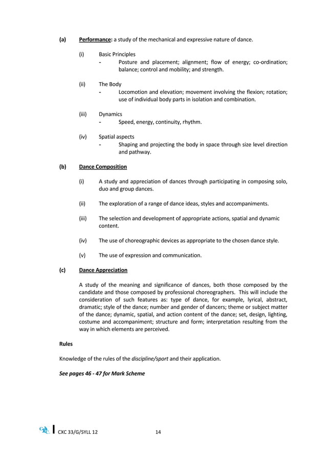 Csec physical education and sport syllabus | PDF