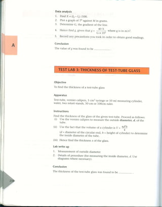 Csec Physics lab manual
