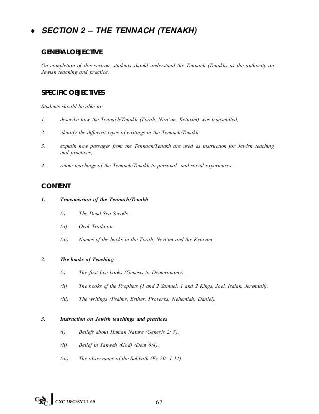 Csec Religious Education Syllabus