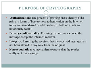 Cryptography ppt | PPT