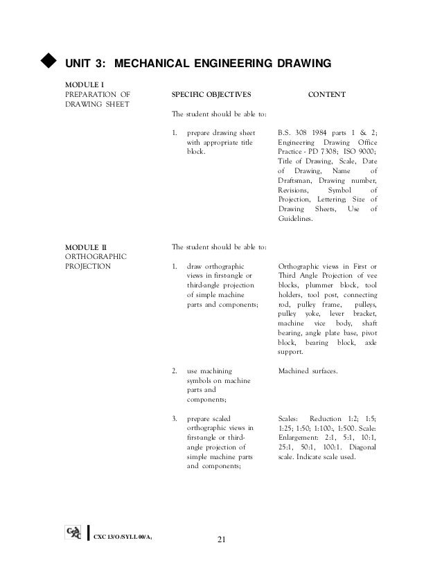 Csec technical drawing