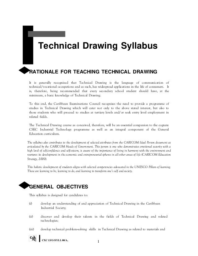 Csec technical drawing