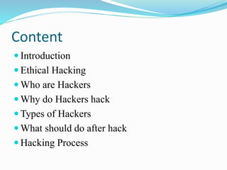 Presentation on Ethical Hacking ppt