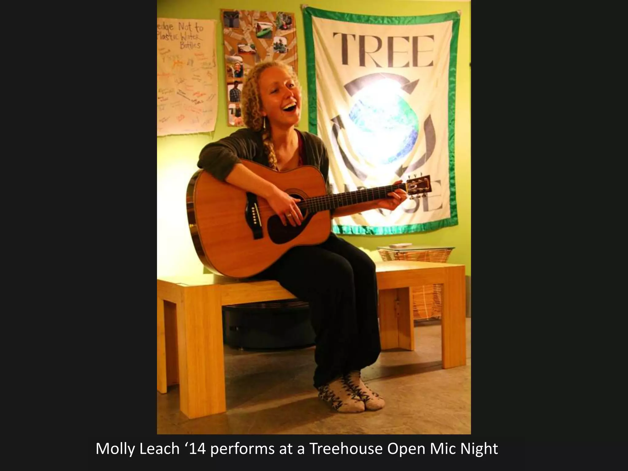 Molly Leach ‘14 performs at a Treehouse Open Mic Night
 
