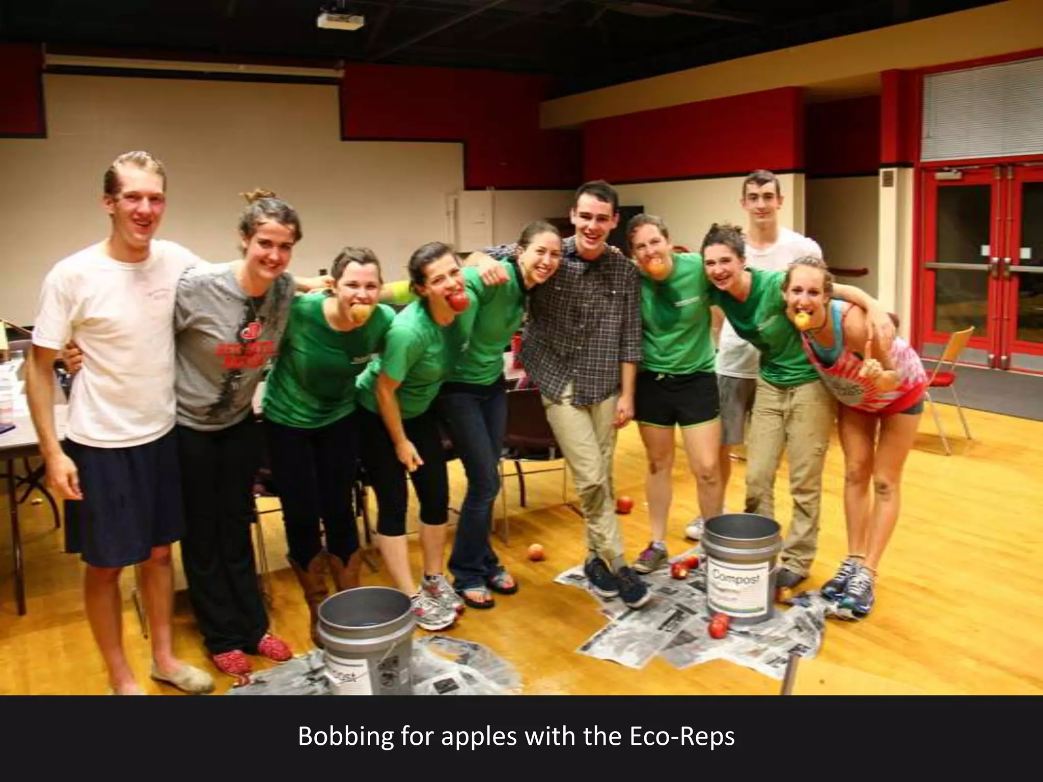 Bobbing for apples with the Eco-Reps
 