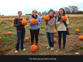Eco Reps go pumpkin picking
 