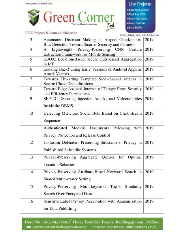 Cse Final year projects