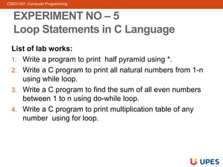 CSEG1001Unit 2 C Programming Fundamentals Slide 63