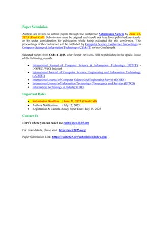 12th International Conference on Computer Science, Engineering and ...