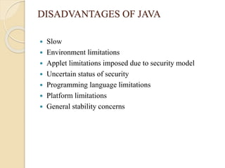 Java ppt | PPTX | Programming Languages | Computing