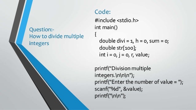 C Programming Example