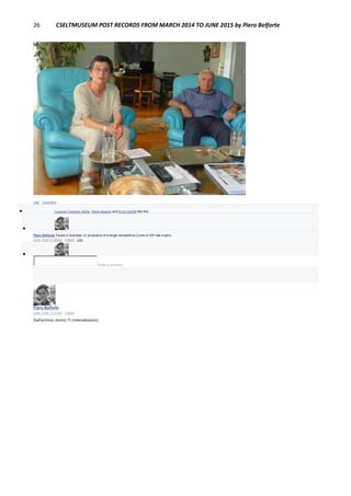 26 CSELTMUSEUM POST RECORDS FROM MARCH 2014 TO JUNE 2015 by Piero Belforte
Like · Comment
 Luciana Crosazzo Aisha, Paolo Bagnoli and Enzo Garetti like this.

Piero Belforte Fausto è diventato un produttore di energia idroelettrica (come la SIP alle origini).
June 16 at 11:36am · Edited · Like

Write a comment...
Piero Belforte
June 14 at 11:31pm · Edited
Dall'archivio storico TI (intercettazioni).
 