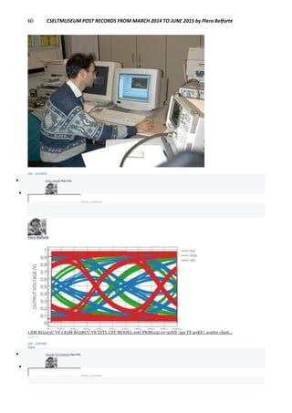 60 CSELTMUSEUM POST RECORDS FROM MARCH 2014 TO JUNE 2015 by Piero Belforte
Like · Comment
 Enzo Garetti likes this.

Write a comment...
Piero Belforte
June 1 at 11:13pm
1.8M RG223U VS 1.83M RG58CU VS ZYTL CST MODEL 20G PRBS255 10-30NS .5ps TS 40KS | scatter chart...
PLOT.LY
Like · Comment ·
Share
 Claudio Di Girolamo likes this.

Write a comment...
 