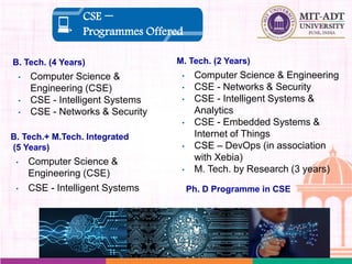 Department of Computer Science - MIT SOE, MIT-ADT University, Pune | PPT