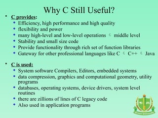 Comprehensive Introduction to C Programming Language Basics and ...