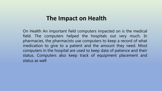 Classification of Computers ; Computers Impact on Society | PPTX
