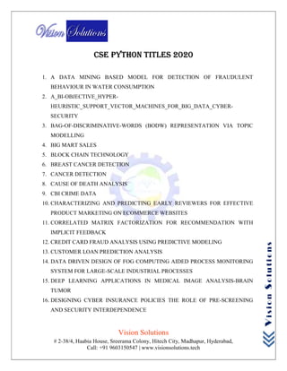 Cse python titles 2020 | PDF | Free Download