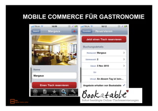 MOBILE COMMERCE FÜR GASTRONOMIE
 