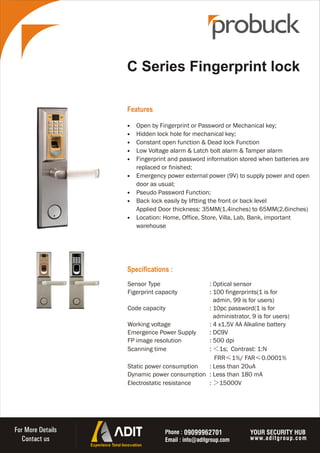 C series fingerprint_lock