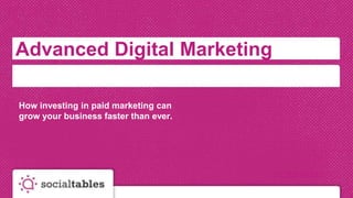 Advanced Digital Marketing
How investing in paid marketing can
grow your business faster than ever.
 
