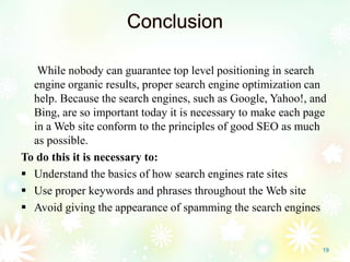 Search Engine Optimization ppt