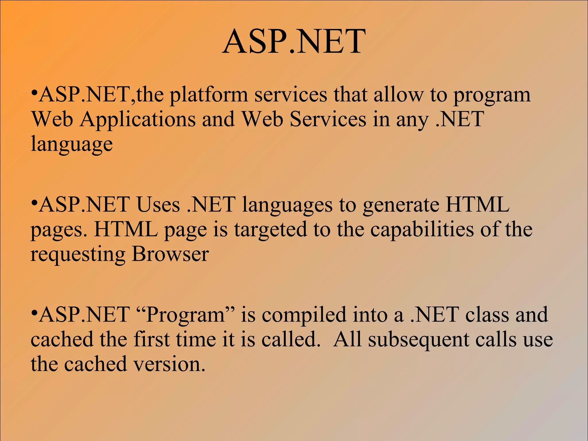 Introduction to .NET Framework | PPT | Programming Languages | Computing