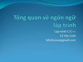 Tong quan ve lap trinh