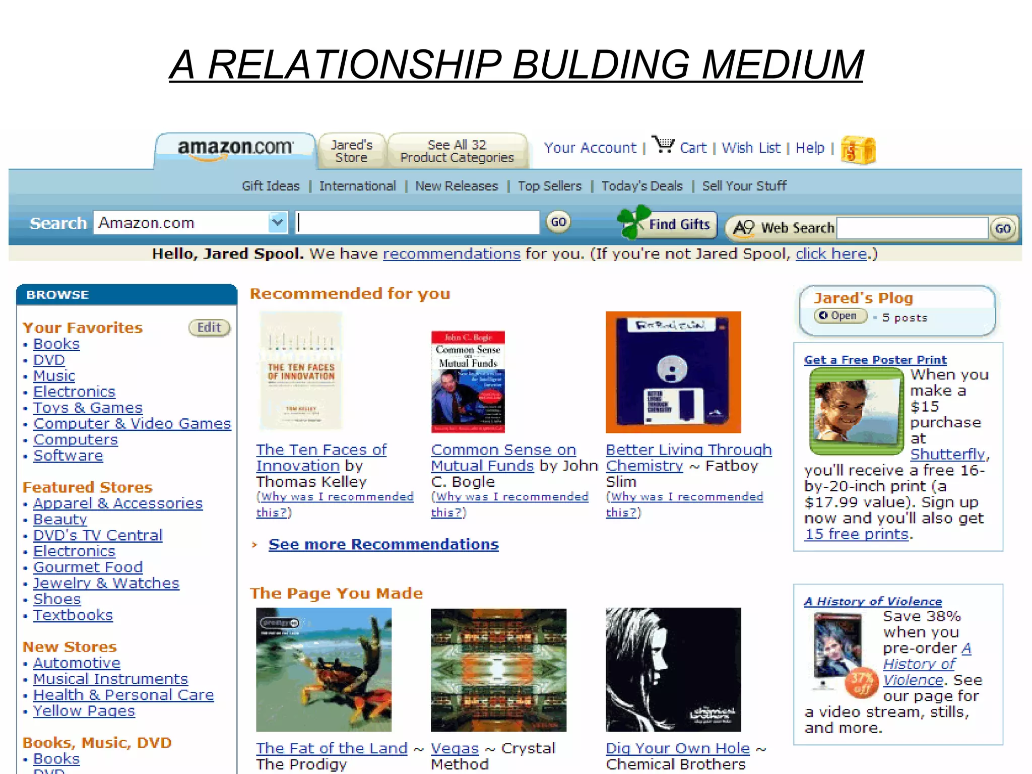 A RELATIONSHIP BULDING MEDIUM 