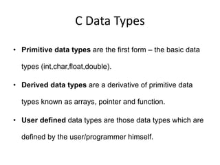 C Session 2.pptx for engninering students | PPT