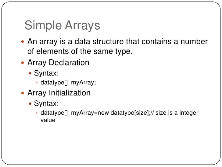 Arrays C#