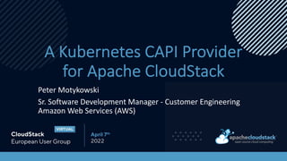 A Kubernetes CAPI Provider for Apache CloudStack | PDF