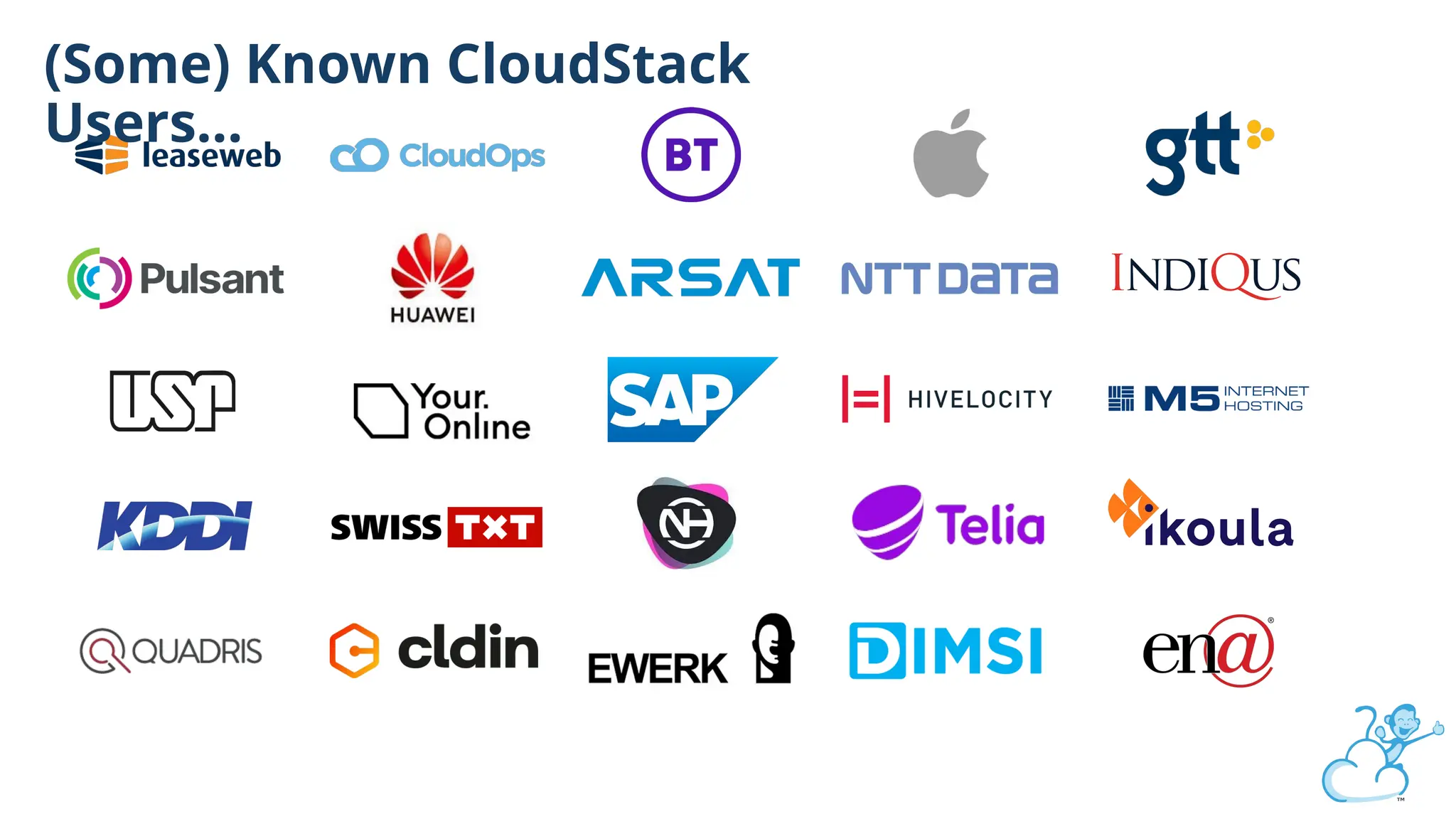 (Some) Known CloudStack
Users…
 