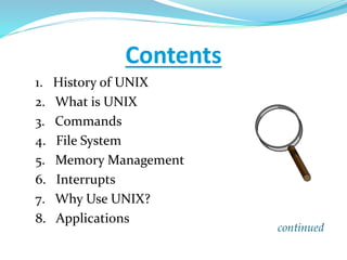 UNIX Operating System ppt | PPTX