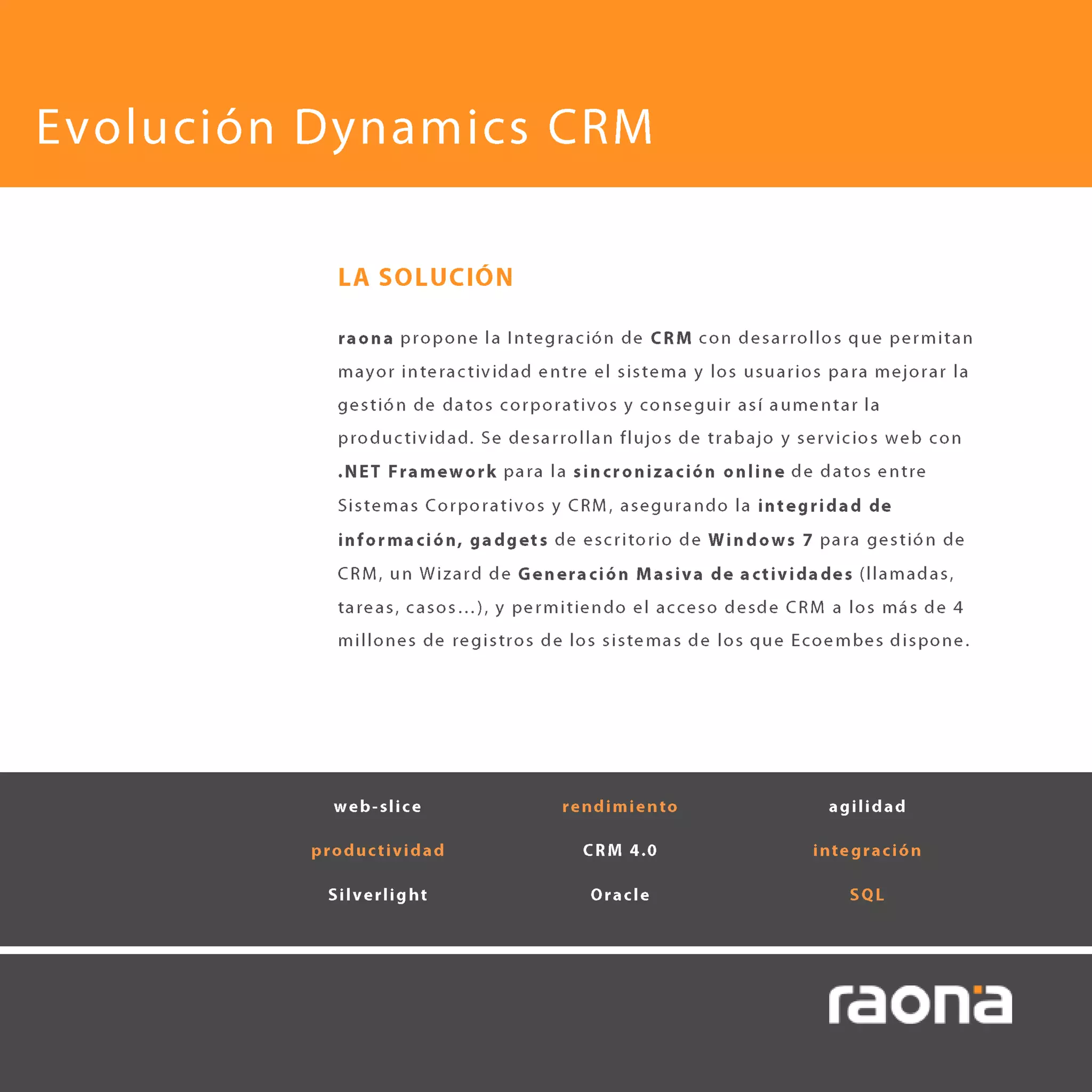 Evolución Dynamics CRM_Ecoembes