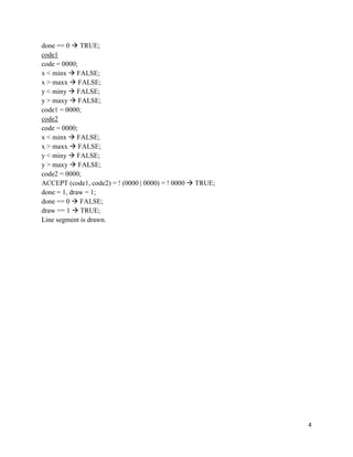 Cohen Sutherland Line Clipping Algorithm Example | PDF