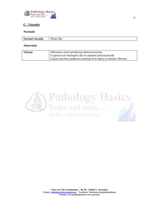 CSF - Cerebrospinal fluid examination - from tapping to pathological ...