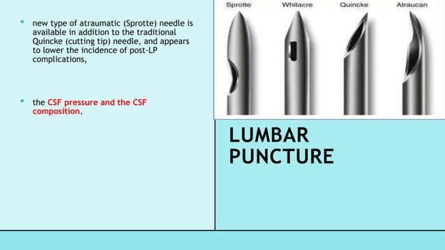 Abnormal CSF Diagnosis and Lumbar puncture | PPT
