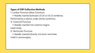 Anatomical structures of cerebral spinal fluid | PDF