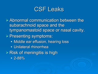 Csf Leaks | PPT