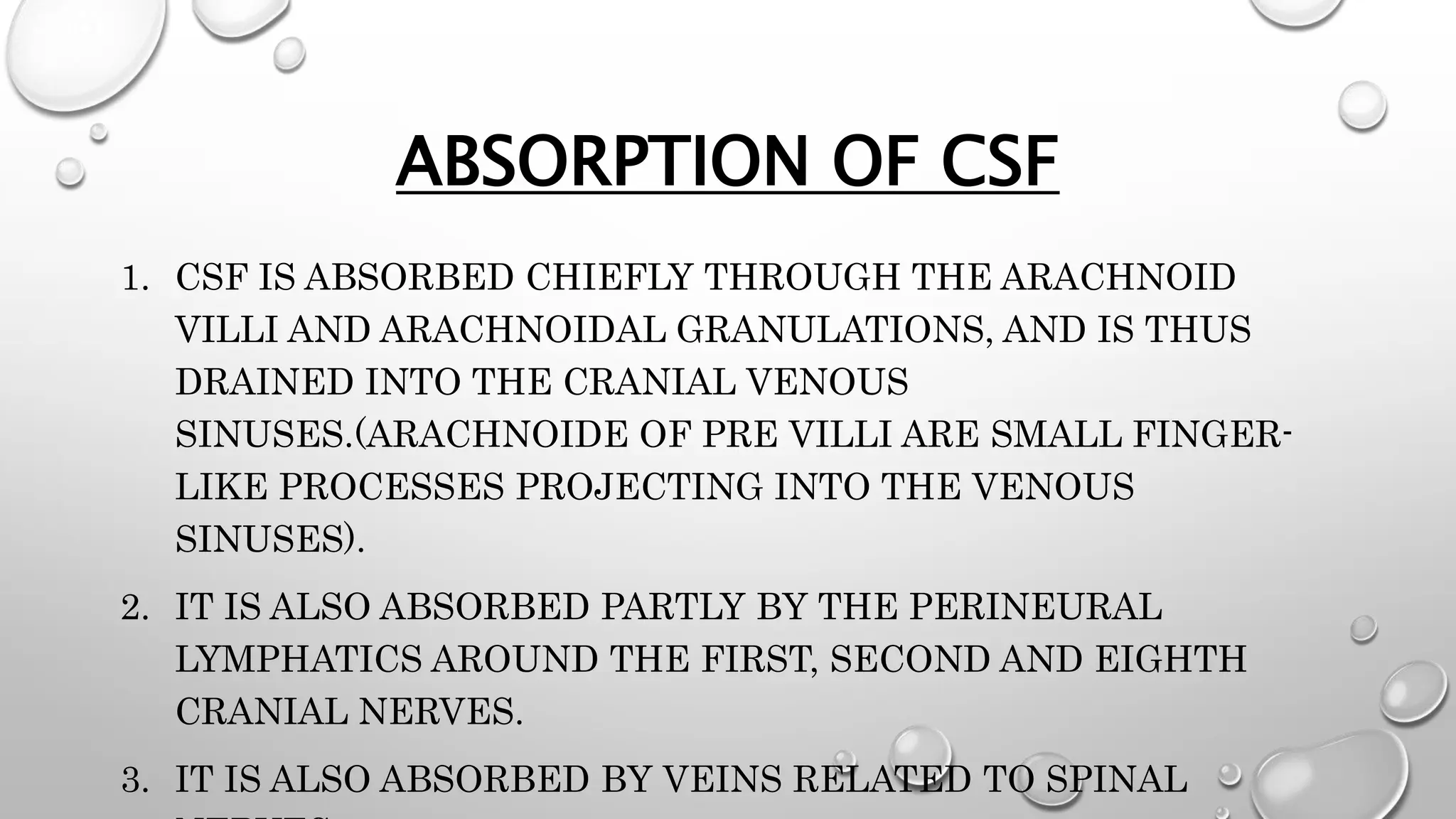 CSF-Pathway all aspect covered (anatomical and physiological) | PPTX