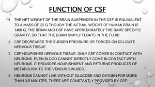 Cs Brain Function CSF-Pathway all aspect covered (anatomical and physiological) | PPTX