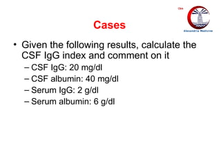 Comprehensive Clinical Pathology Analysis of Cerebrospinal Fluid (CSF ...