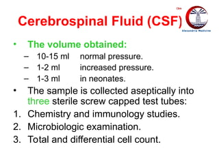 Comprehensive Clinical Pathology Analysis of Cerebrospinal Fluid (CSF ...