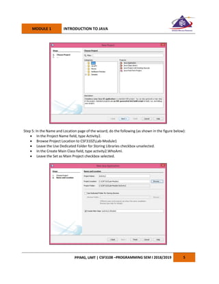 Csf3108 lab module 1 (1) | PDF