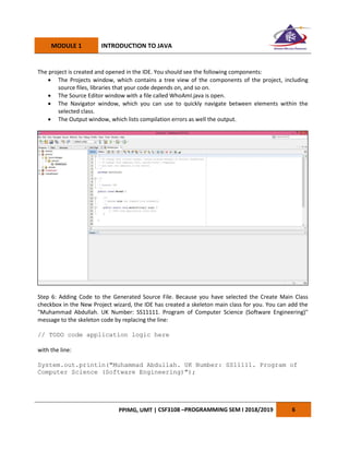 Csf3108 lab module 1 (1) | PDF