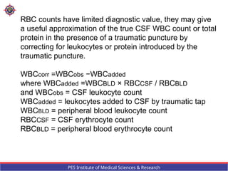 CSF analysis and its clinical applications | PPTX