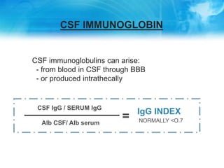 CSF ANALYSIS presentation OTT 5th Semester | PPTX