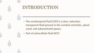 Comprehensive Overview of Cerebrospinal Fluid (CSF) Analysis and ...