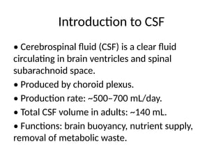 Comprehensive Guide to Cerebrospinal Fluid (CSF) Analysis and ...
